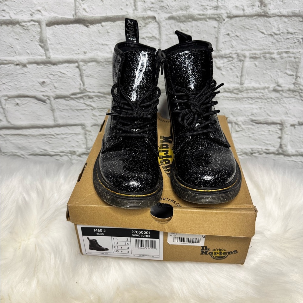 Dr. Martens Shiny Black Glitter Boots